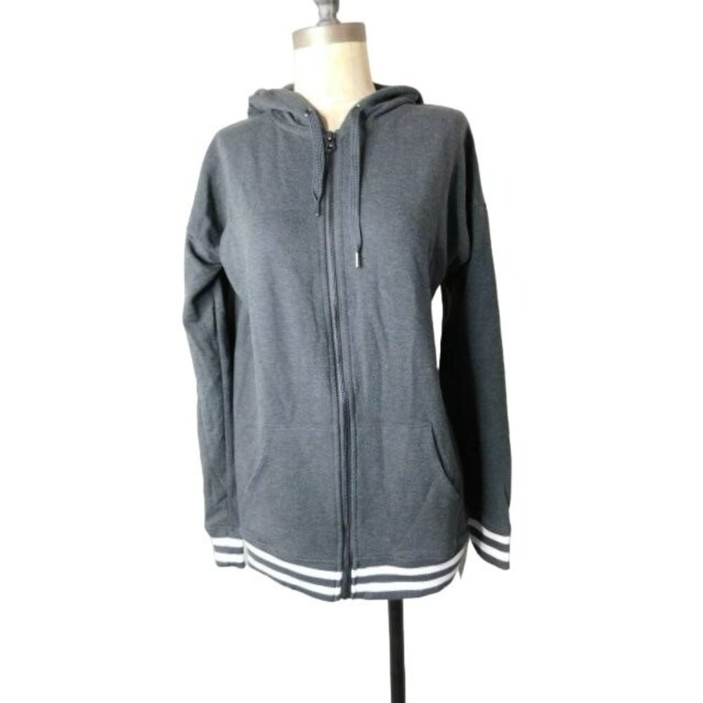 Ideology Size M Medium Zip Front Hoodie Style Knit Jacket NWT